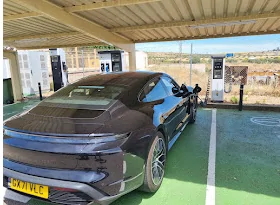 Porsche Taycan Long distance driving with AC charging only 1684263508948