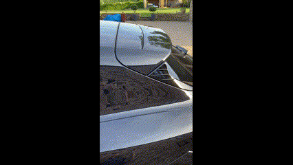 Porsche Taycan Turismo Tailgate Catches on roof when opening! Taycan