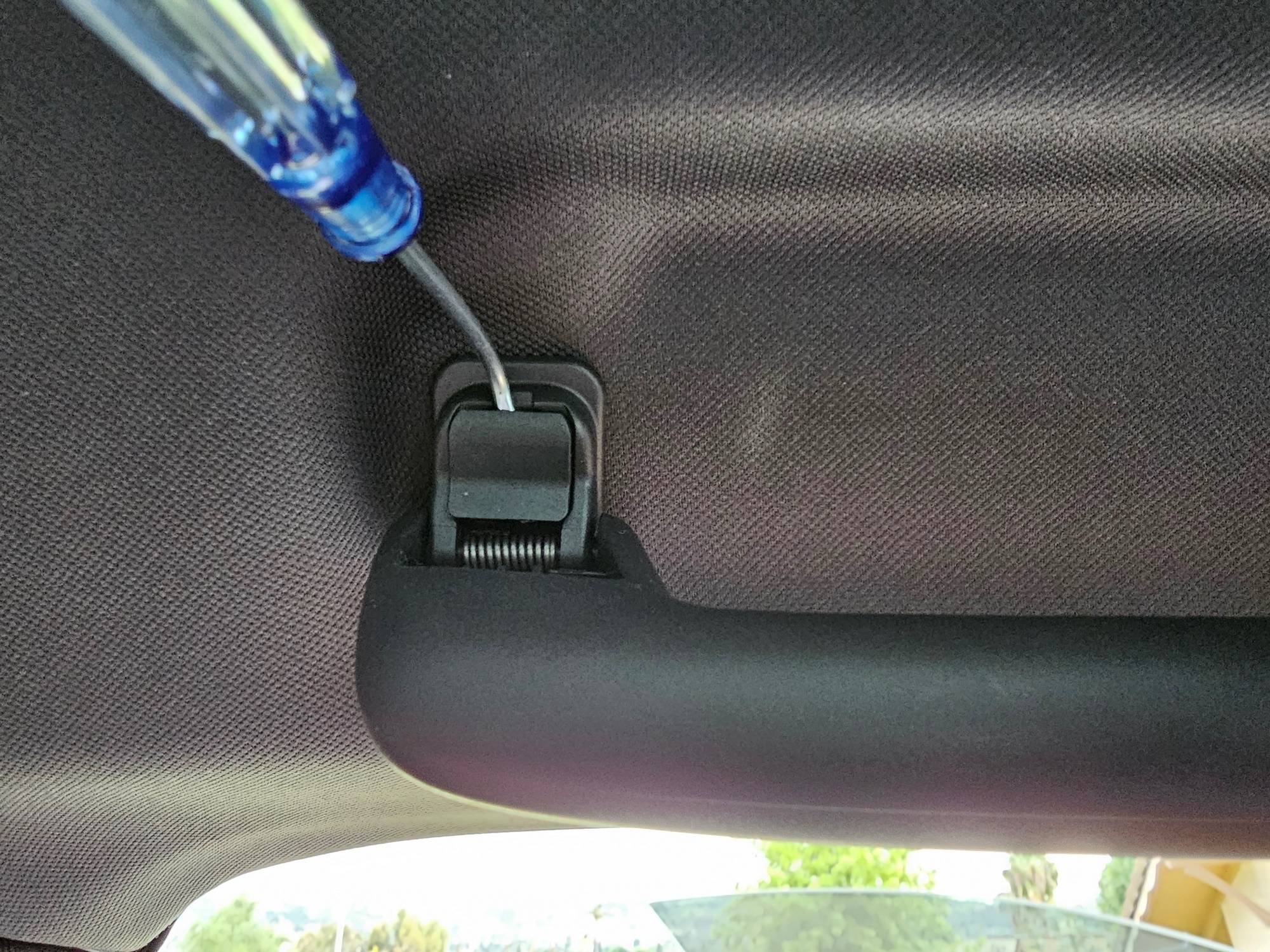 Porsche Taycan Sunglasses holder in place of grab handle handle2