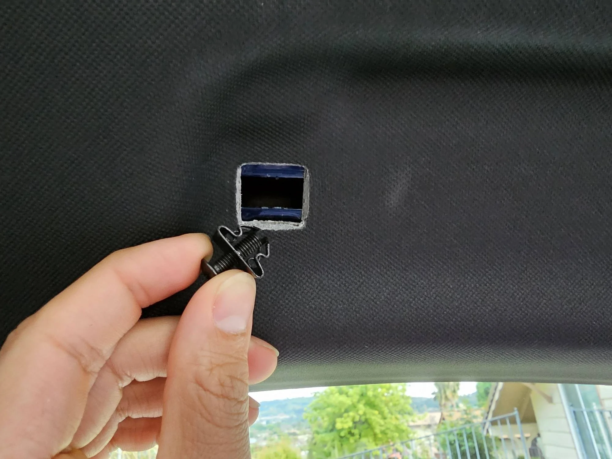 Porsche Taycan Sunglasses holder in place of grab handle handle4