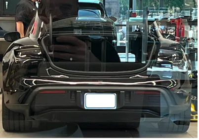 Porsche Taycan Decals on my modded license plate area Screen Shot 2023-05-31 at 2.06.21 PM