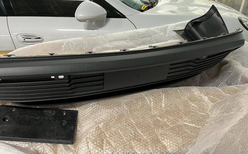 Porsche Taycan Decals on my modded license plate area 1685556411380