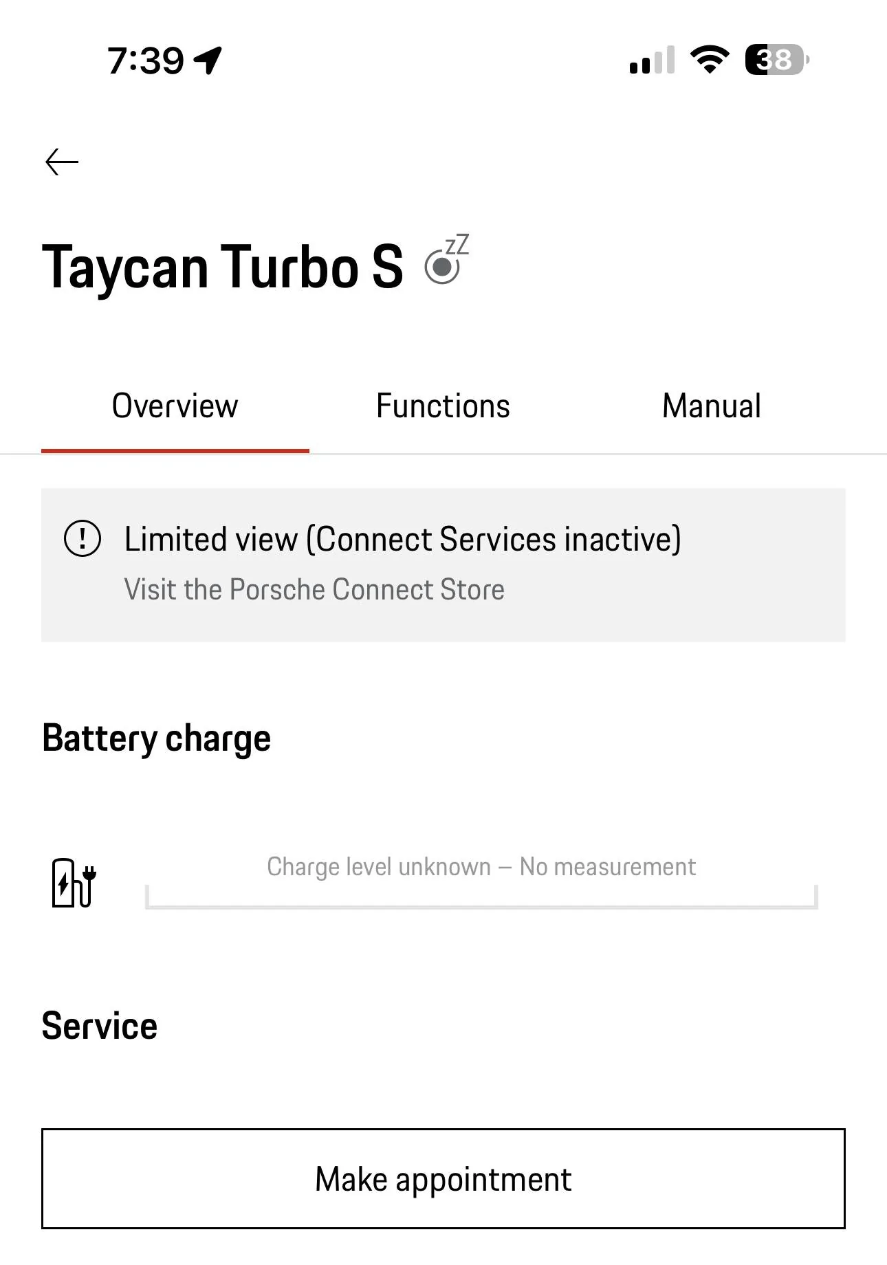 Porsche Taycan Can’t activate services IMG_7730