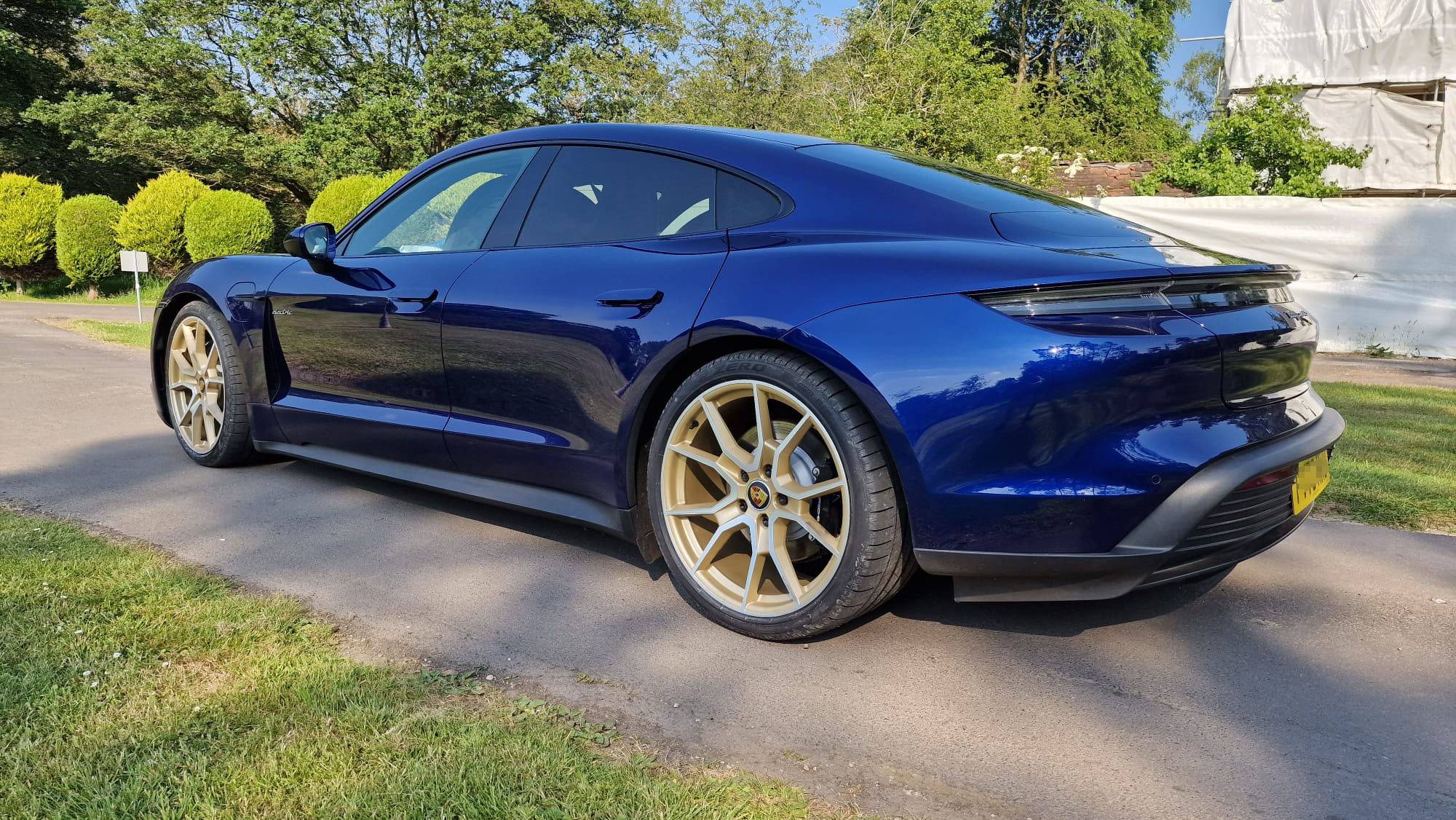 Porsche Taycan Aurum gold GTS wheels fitted on Taycan 4S WhatsApp Image 2023-06-09 at 17.37.15 copy