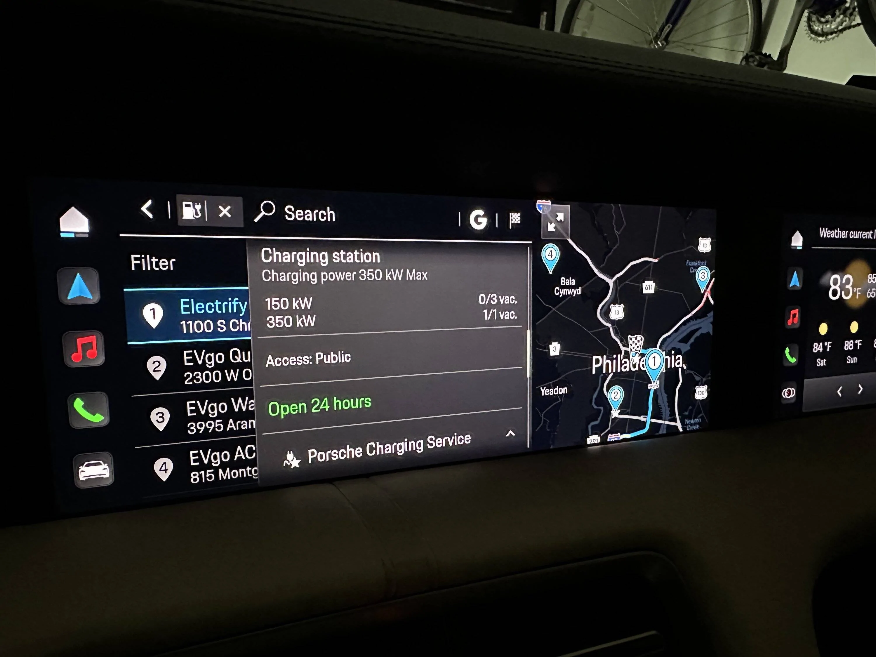 Porsche Taycan Porsche Navigation vs ABRP vs Apple Maps EV Routing -- Pros and Cons IMG_4708