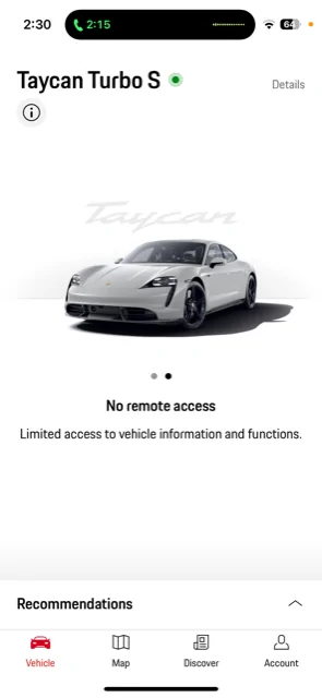 Porsche Taycan No Remote Access via App IMG_3667