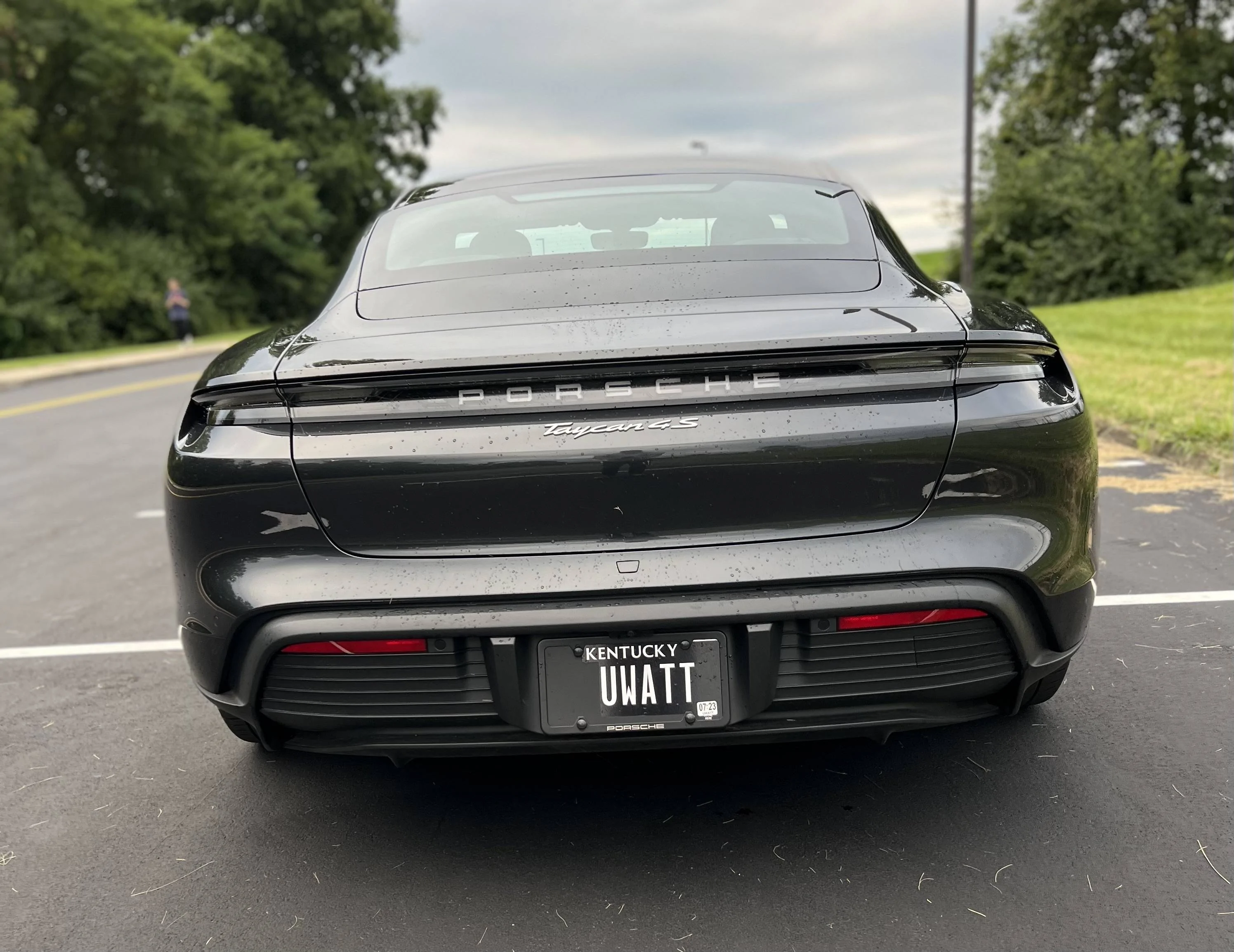 Porsche Taycan Private plates - cheesy or cool? Taycan rear