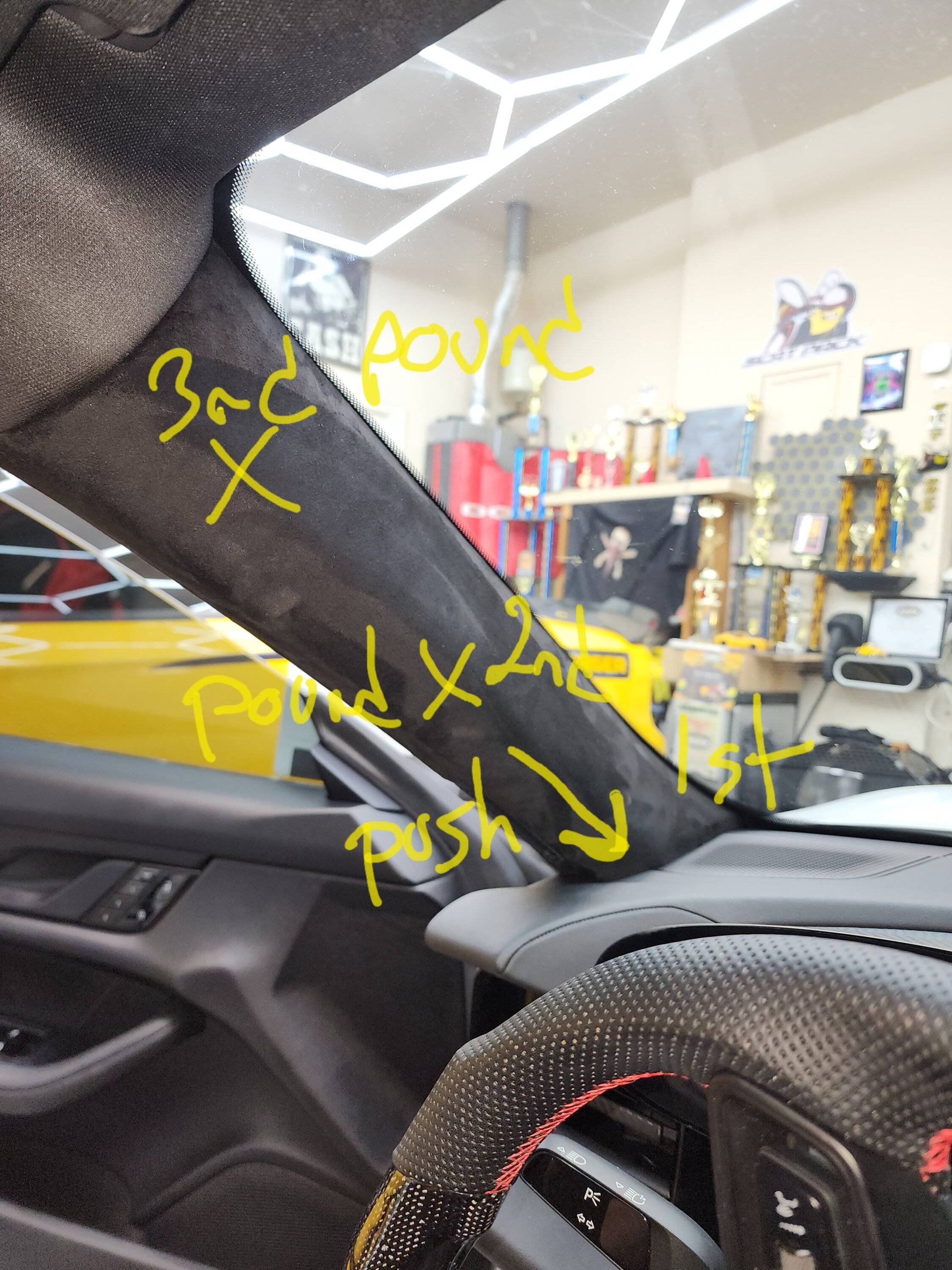 Porsche Taycan Removing A pillars 20230623_065112