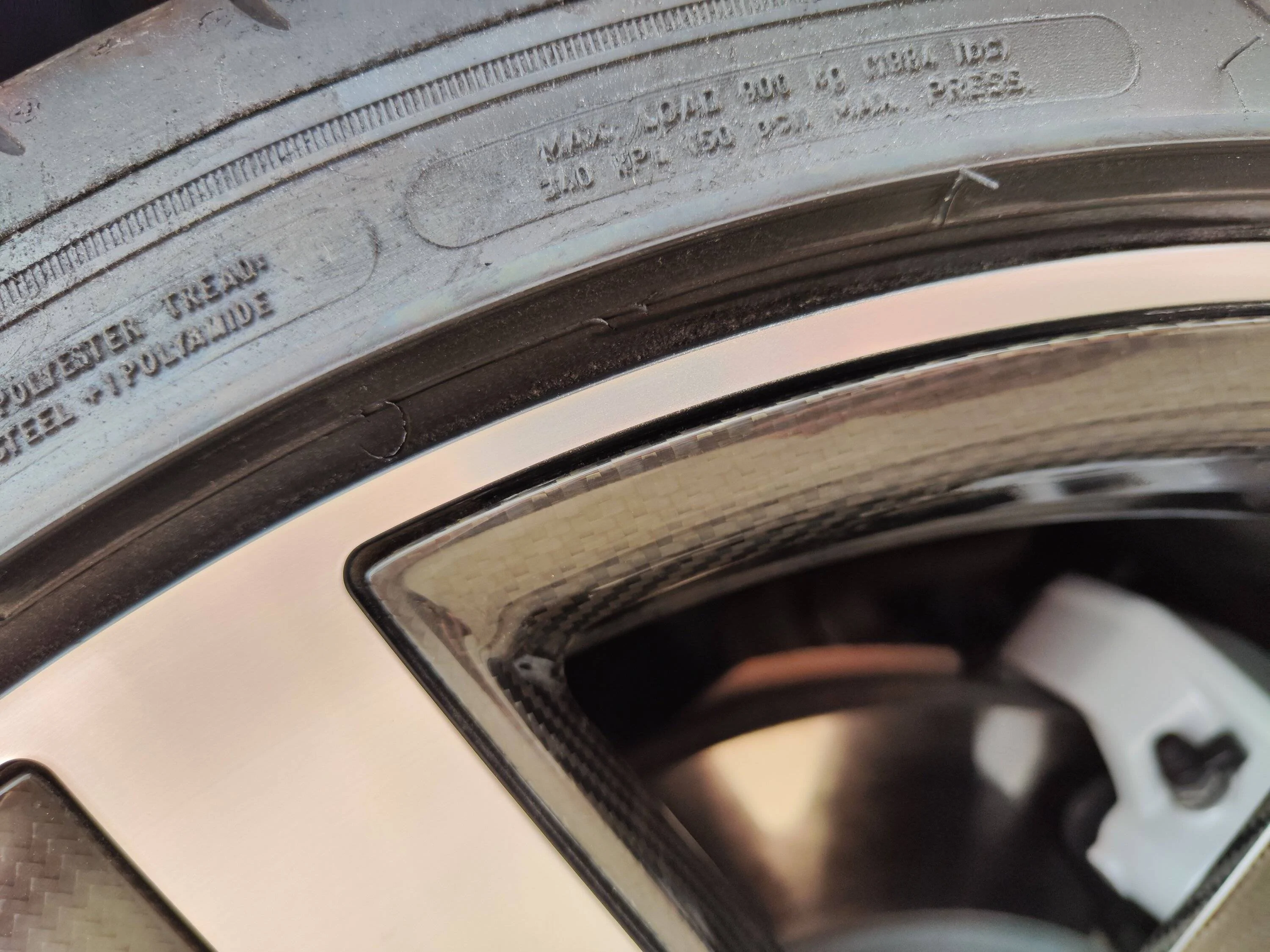 Porsche Taycan 21" Aero Blades Kerb Scraggs (Curb Rash) Repaired - it happened again! IMG_20230627_114947