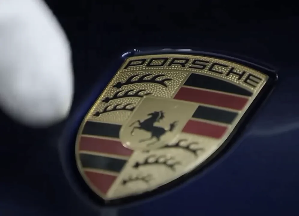 Porsche Taycan Is your hood ornament straight? 1688622557736