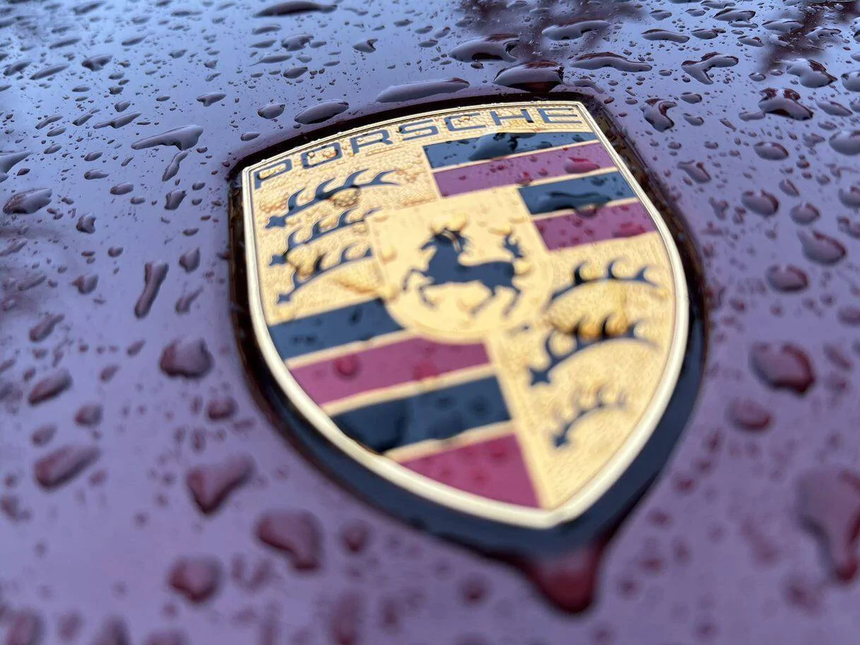 Porsche Taycan Is your hood ornament straight? 1688669347437