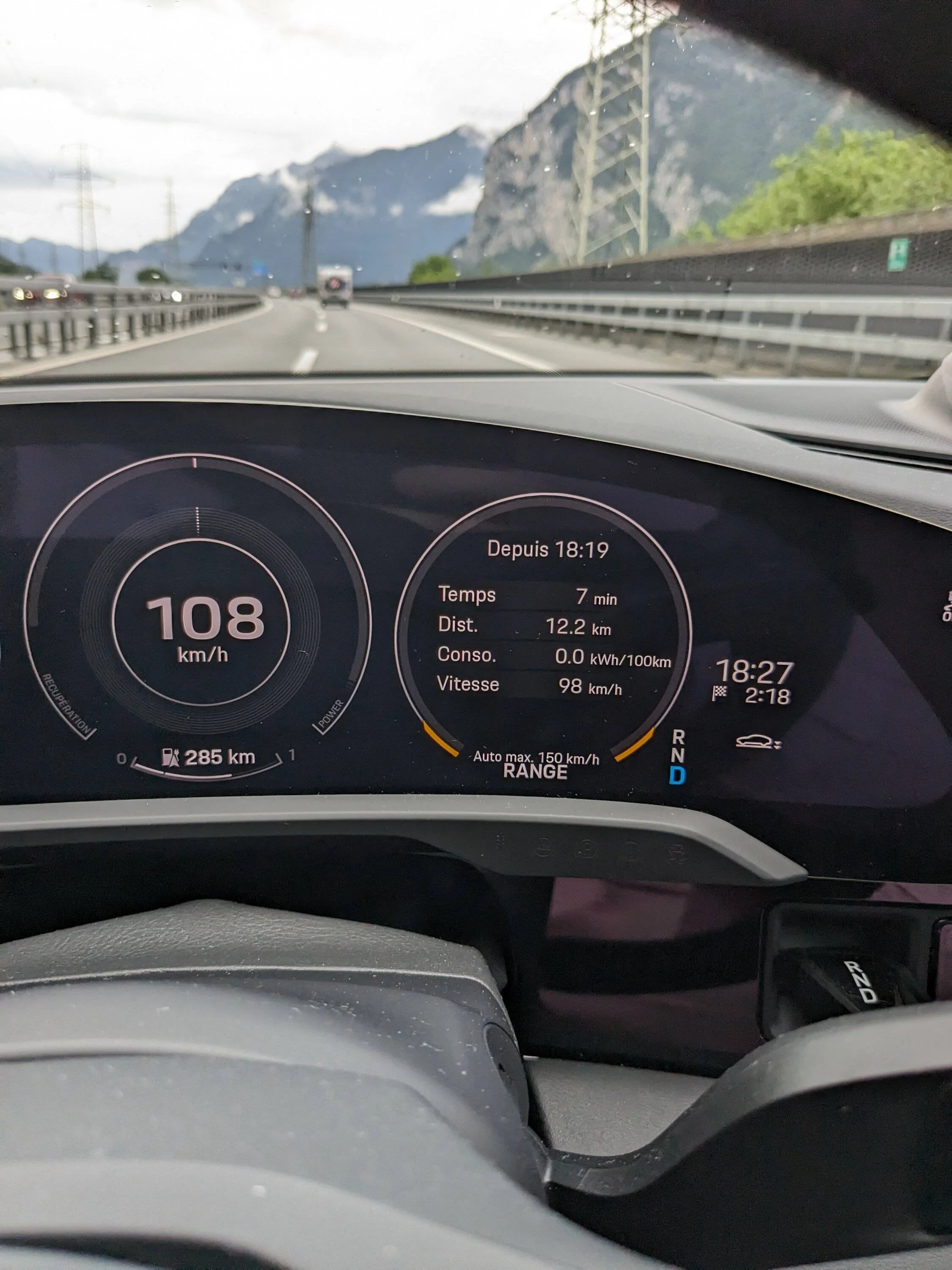 Porsche Taycan Recuperative Braking- how much range does it add? PXL_20230705_162702601