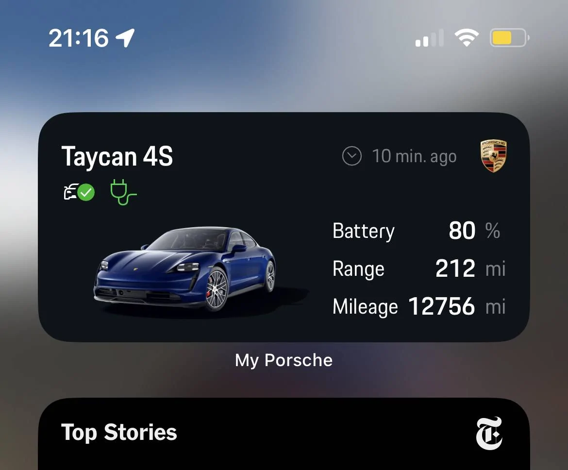 Porsche Taycan MyPorsche app updated IMG_1435