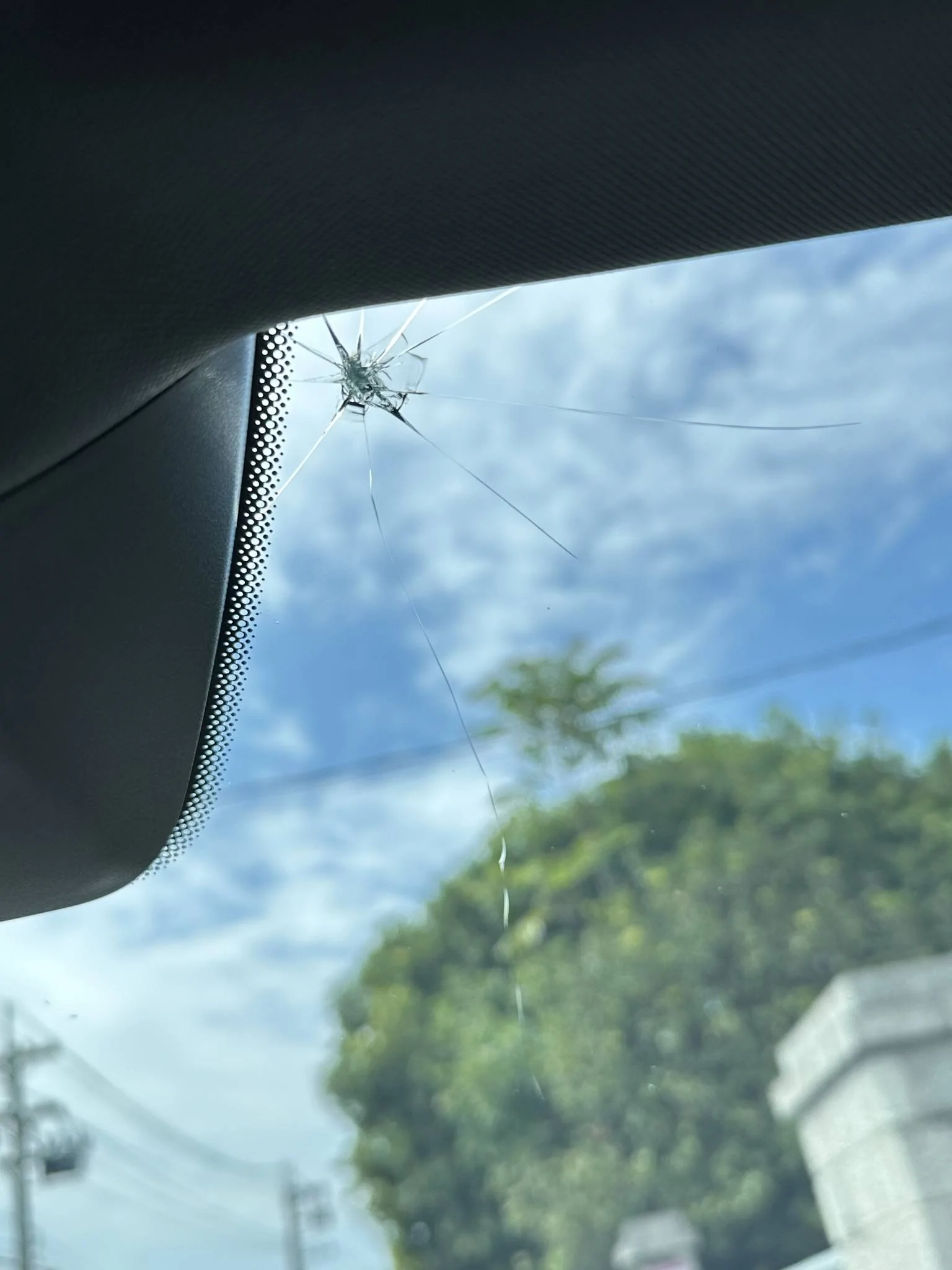 Porsche Taycan Cracked Windscreen IMG_5326