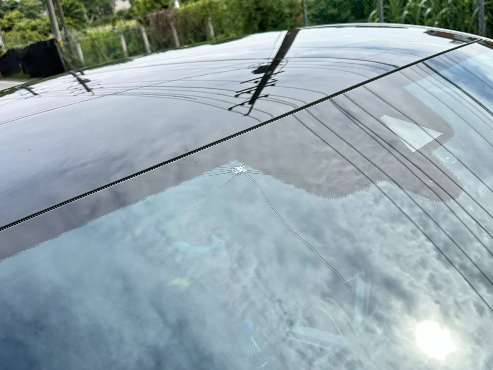 Porsche Taycan Cracked Windscreen IMG_5327