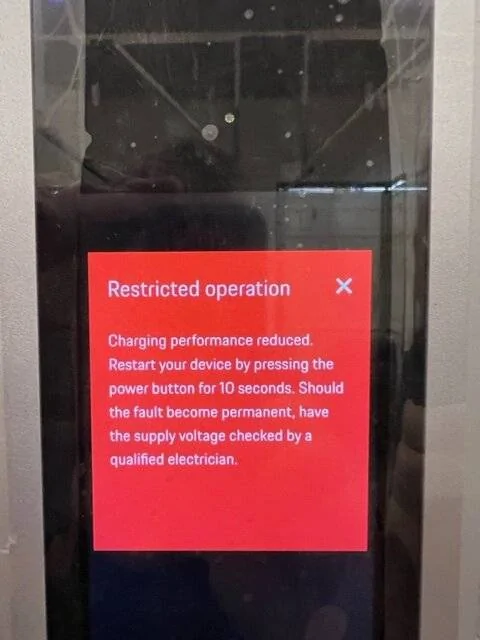 Porsche Taycan PMCC ‘Restricted Operation’ Error IMG_0511