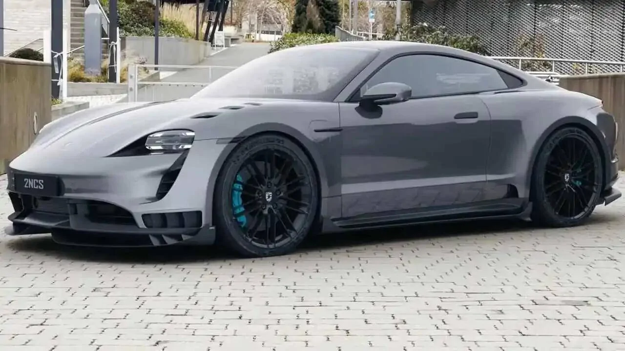 Porsche Taycan Possible 2025 718 EV styling (rendering) 1689514999642