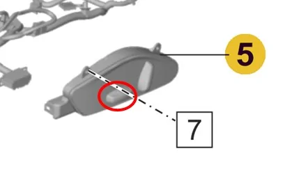 Porsche Taycan Replacement front passenger seat clip (8 way) image001