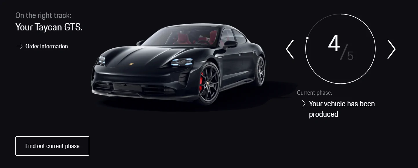 Porsche Taycan UK order status and delays? Screenshot 2023-07-26 111304