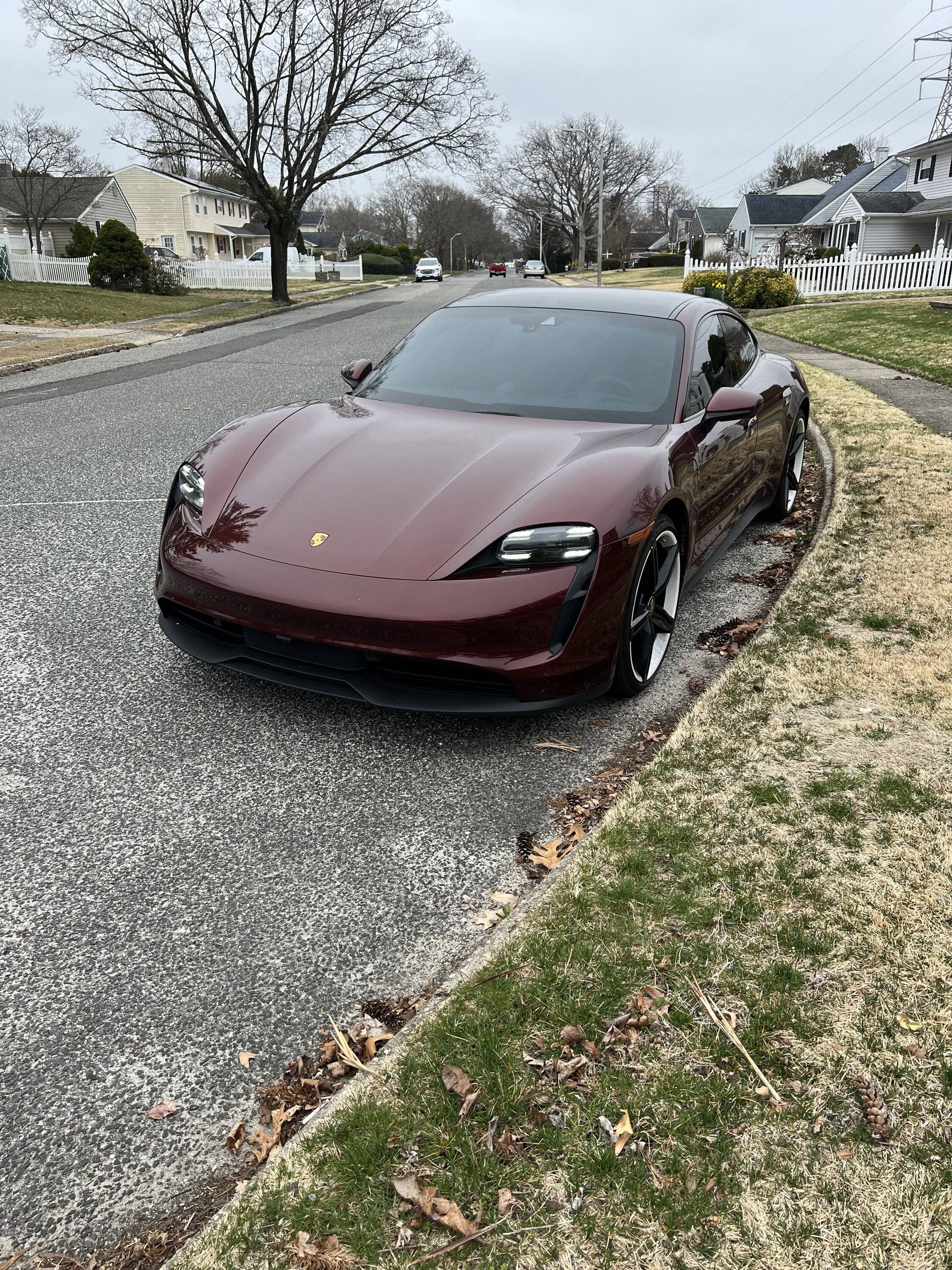 Porsche Taycan Selling 2022 Cherry Metallic Taycan IMG_3639