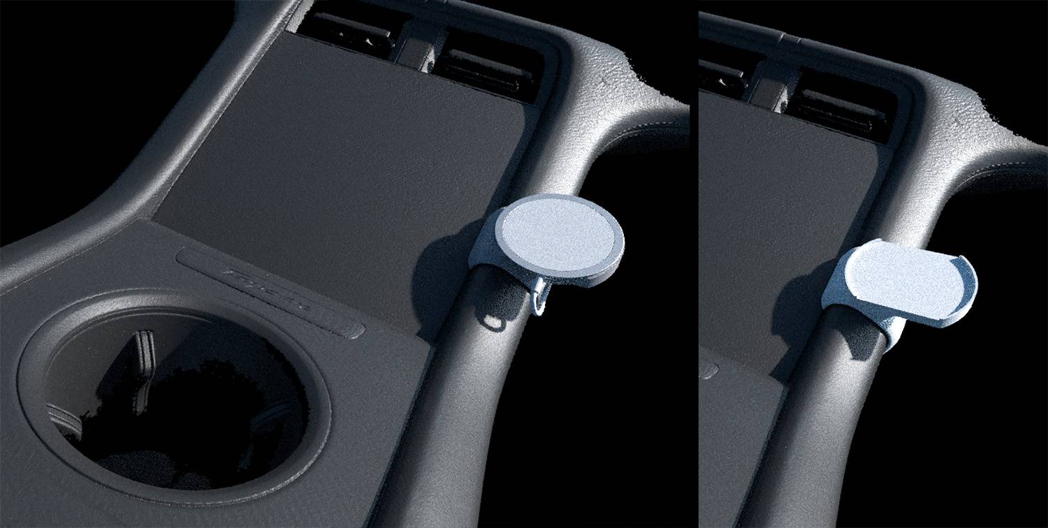 Porsche Taycan My 3D printed Taycan phone holder MiddenConsoleMetMagSafe