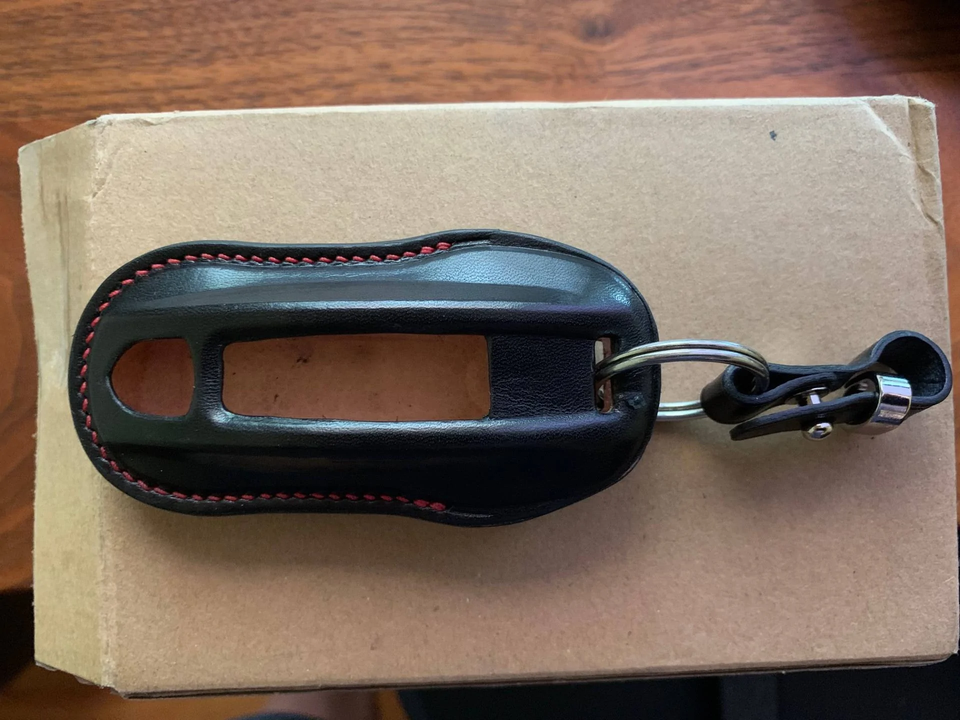 Porsche Taycan SOLD: Handmade Black Leather Key Fob case for Porsche 3-button key KCF