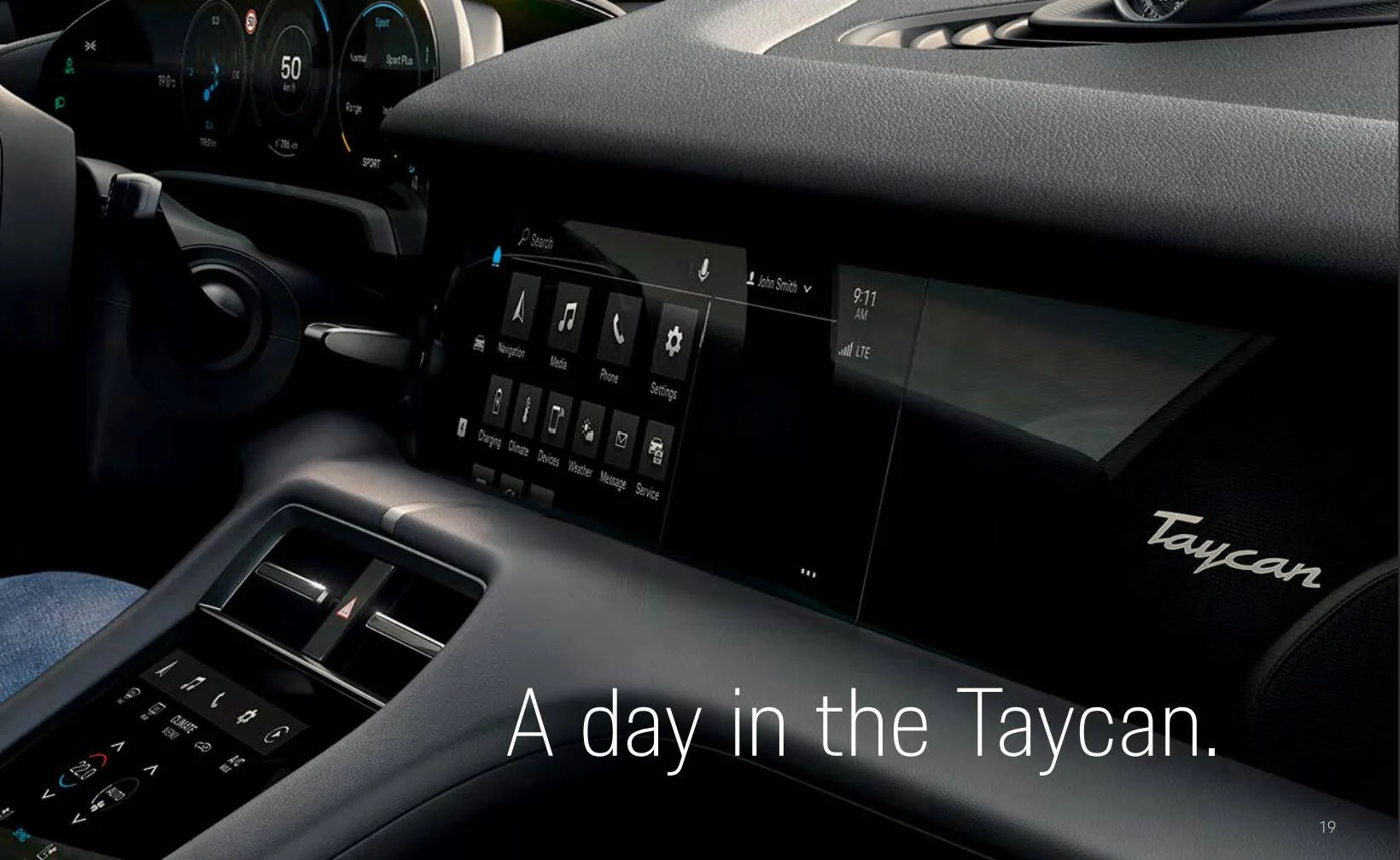 Porsche Taycan Decal or badge on front passenger side without display 1691504752088