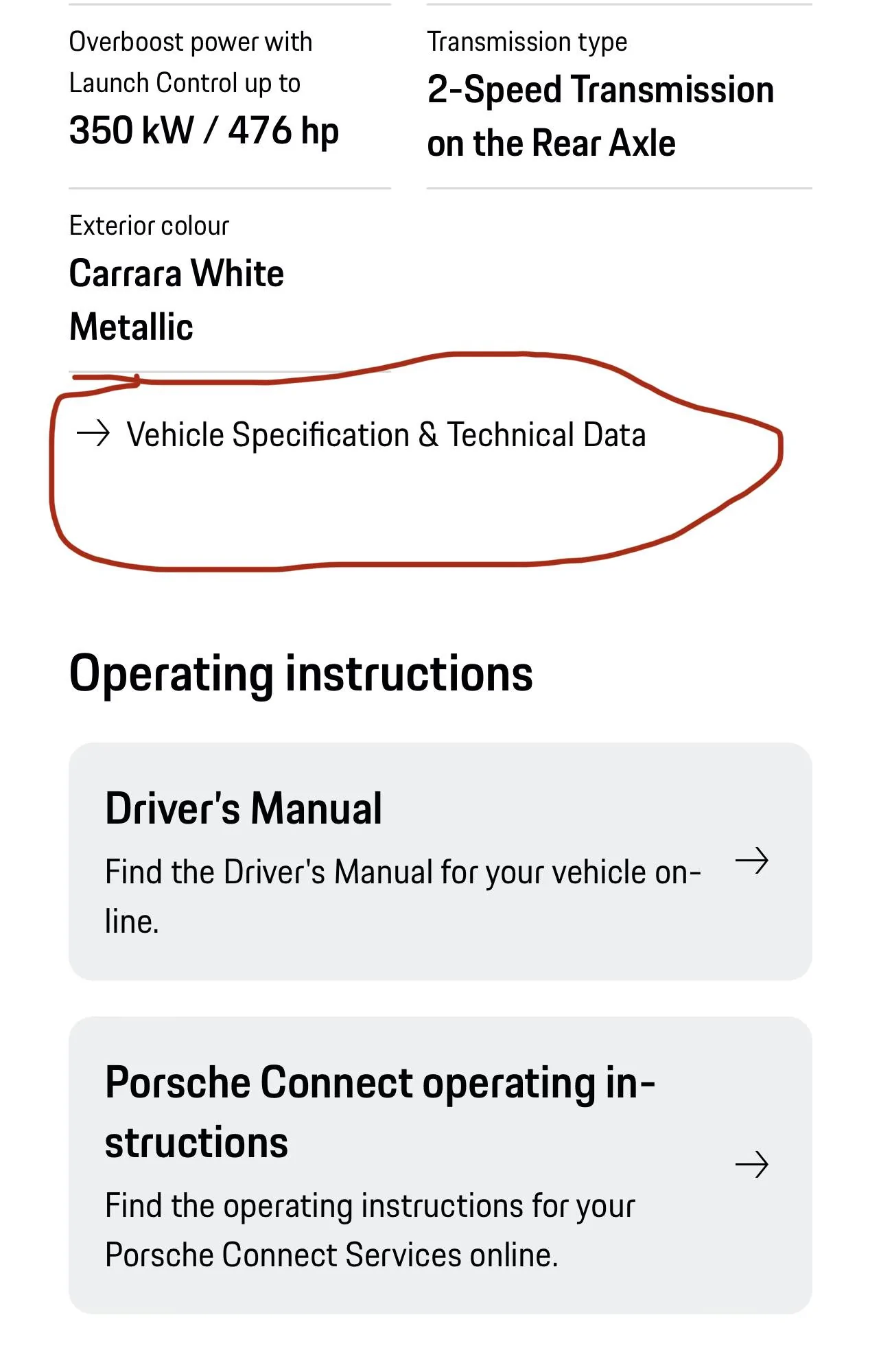 Porsche Taycan Is my battery performance battery plus or not? IMG_0552