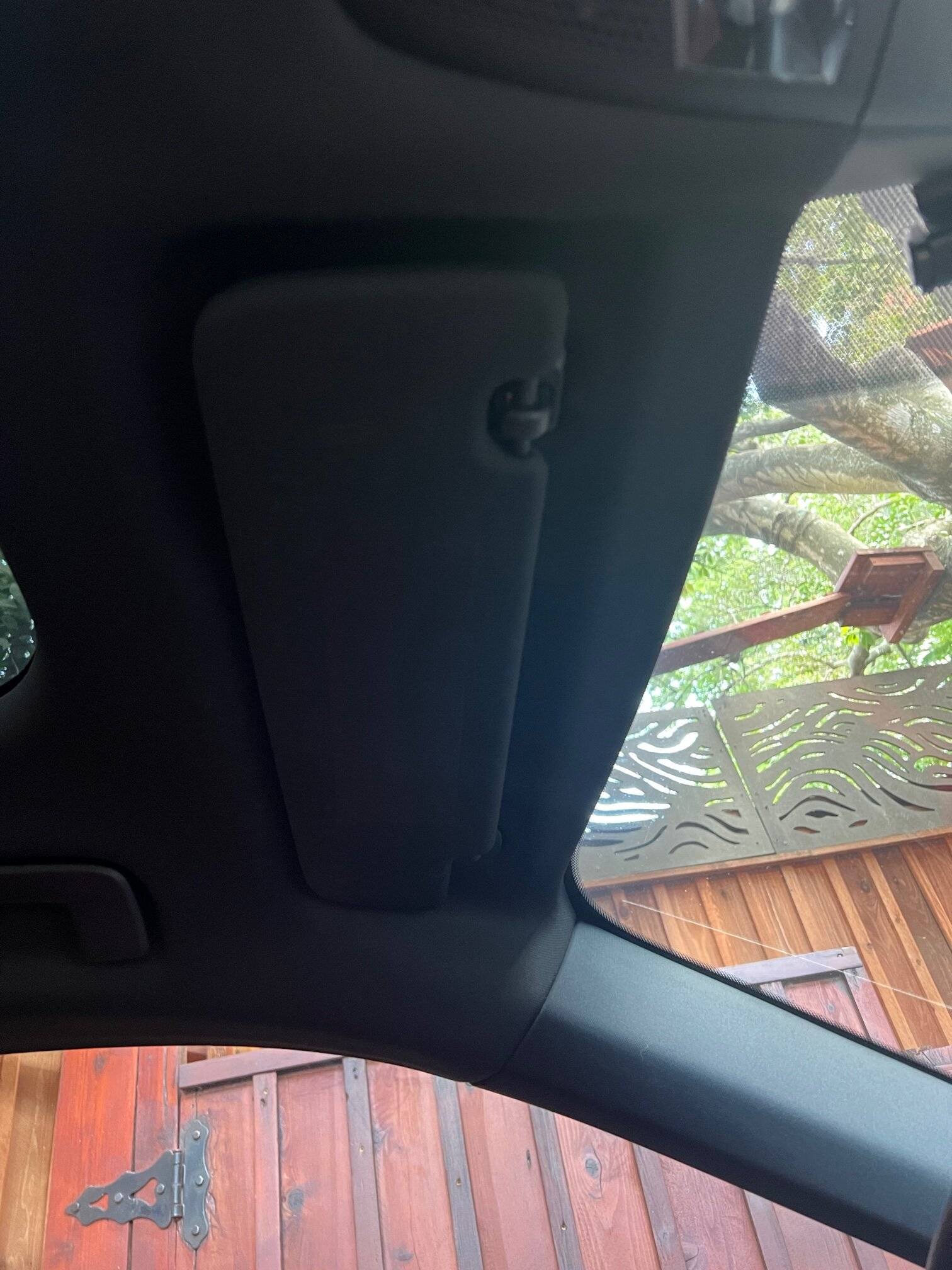 Porsche Taycan Taycan Sun Visor Safety Notice Matte Vinyl Covers IMG_2301