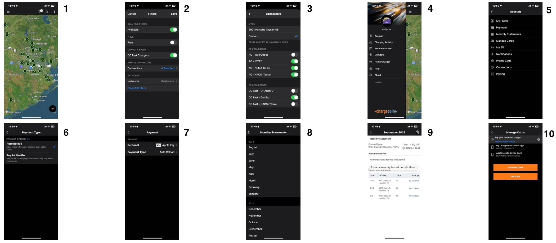 Porsche Taycan ChargePoint EVSE, App and network roaming Screenshot 2023-08-16 at 1.26.44 PM