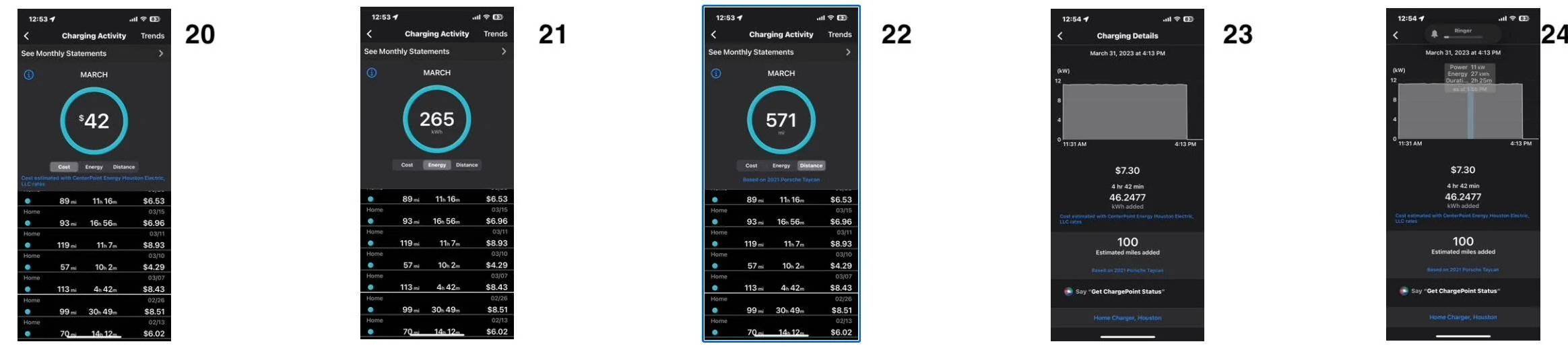 Porsche Taycan ChargePoint EVSE, App and network roaming Screenshot 2023-08-16 at 1.27.15 PM