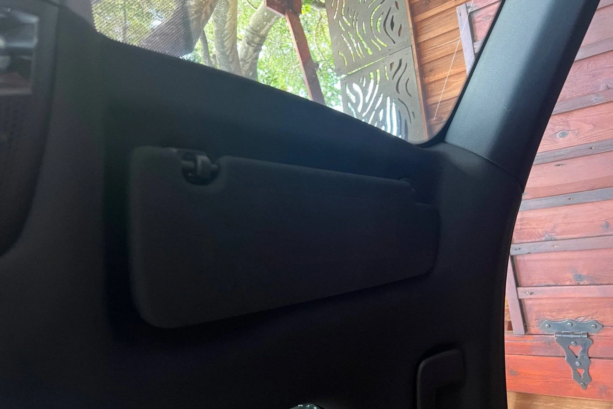 Porsche Taycan Taycan Sun Visor Safety Notice Matte Vinyl Covers IMG_2301
