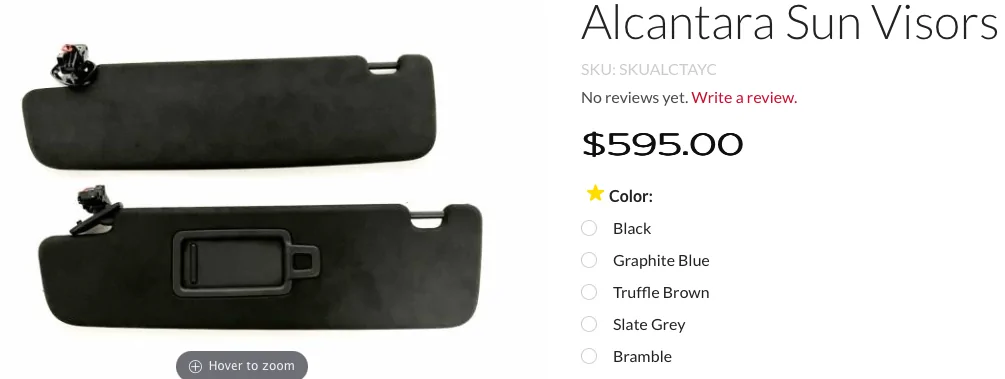 Porsche Taycan Taycan Sun Visor Safety Notice Matte Vinyl Covers Screenshot 2023-08-19 at 3.44.39 PM