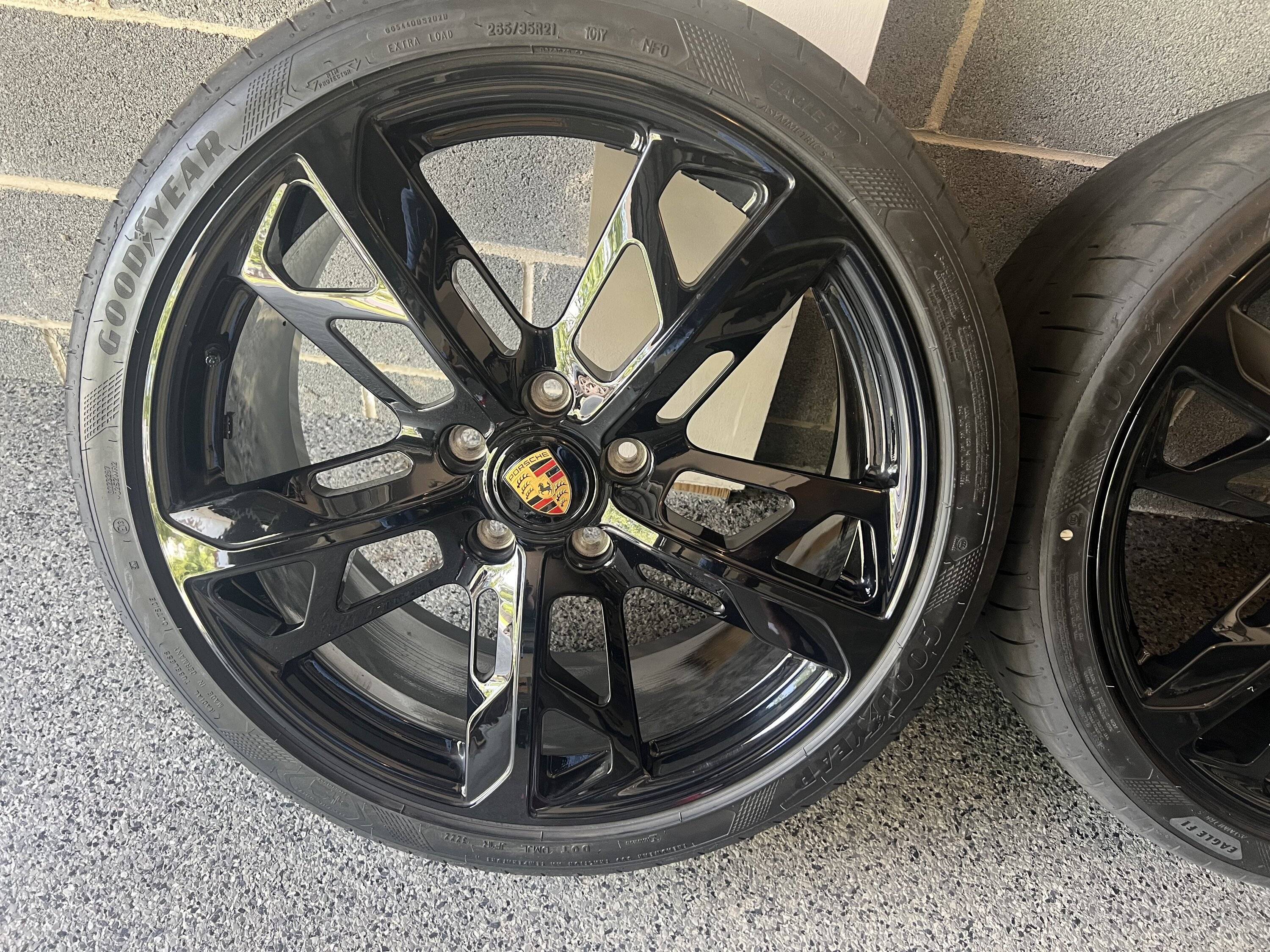 Porsche Taycan UPDATE: (No longer for sale) Porsche Taycan Cross Turismo OEM 21 inch CT Design wheels with Summer tires (NC, USA) IMG_2024