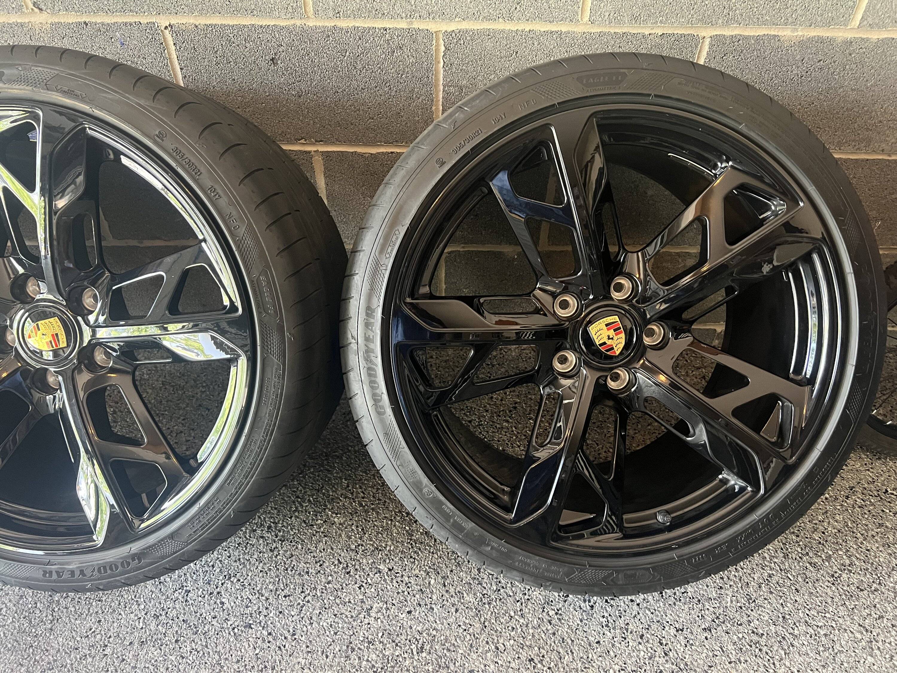 Porsche Taycan UPDATE: (No longer for sale) Porsche Taycan Cross Turismo OEM 21 inch CT Design wheels with Summer tires (NC, USA) IMG_2026