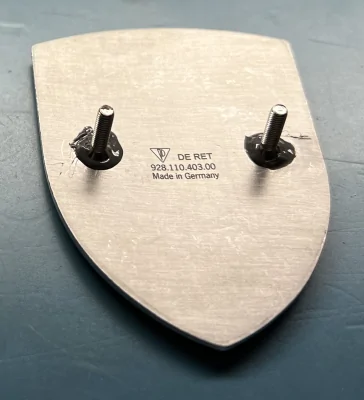 Porsche Taycan Need monochrome replacement hood emblem 1692926641689