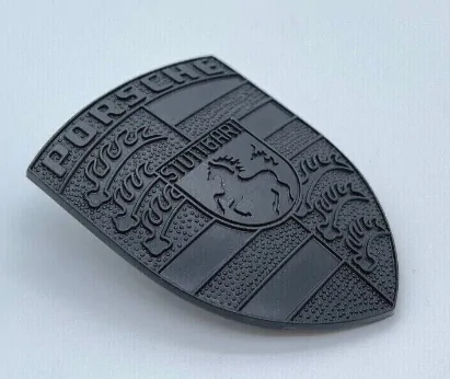 Porsche Taycan Need monochrome replacement hood emblem 1692996235858