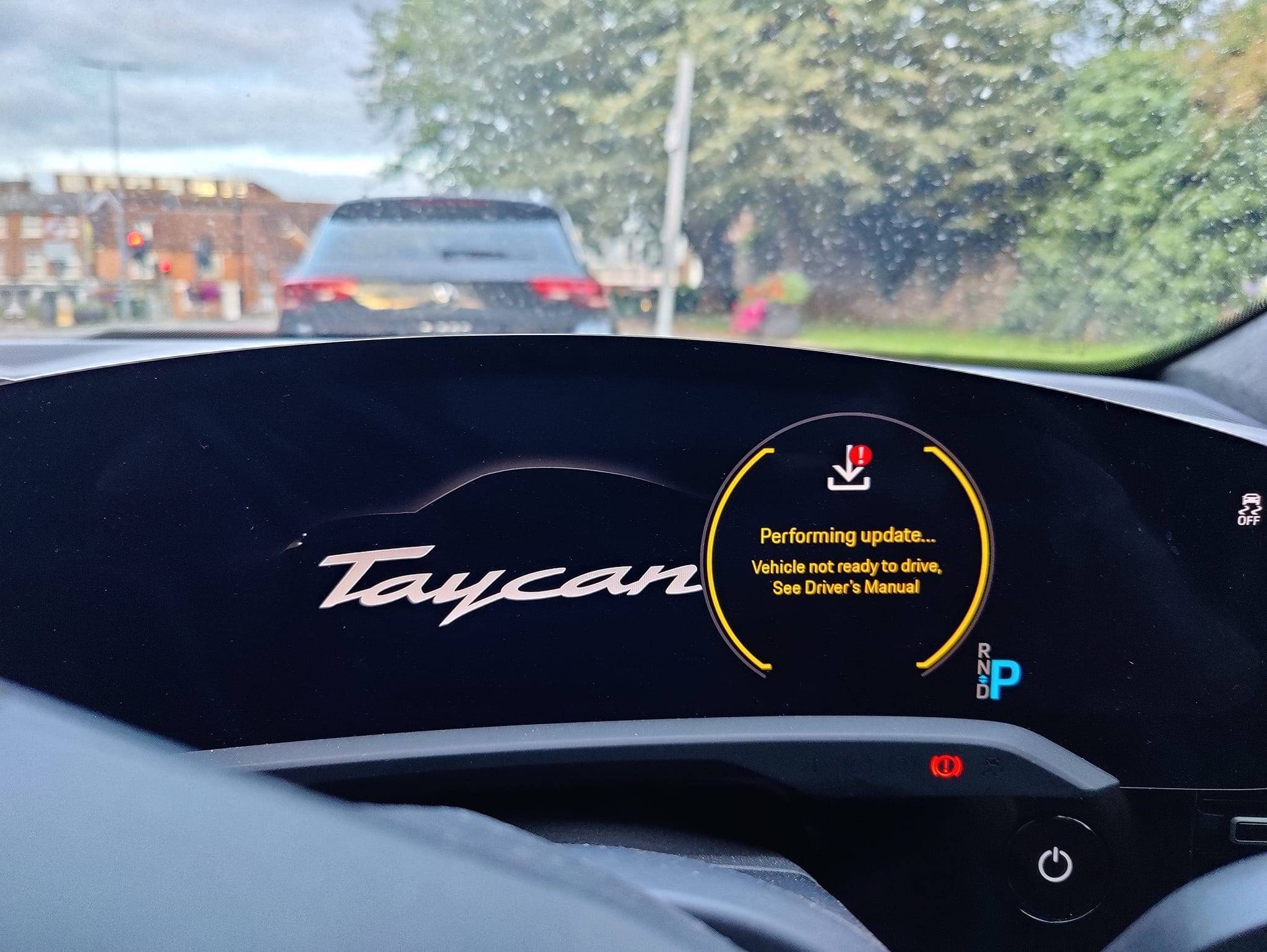 Porsche Taycan Surprise!!! Here's an OTA update. Sorry about the cold pizza 369865575_10159317935291406_7411845904836816909_n