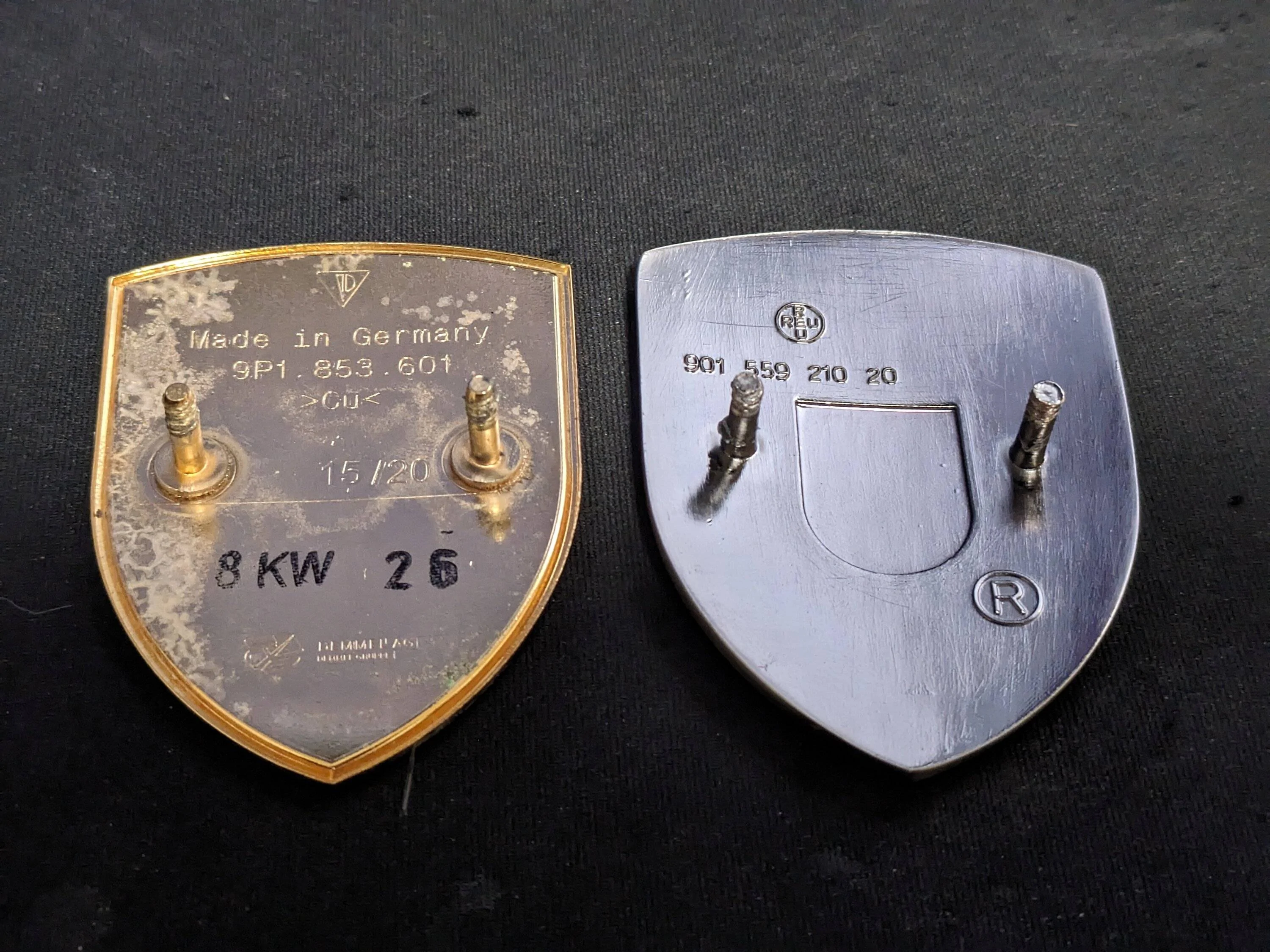 Porsche Taycan Need monochrome replacement hood emblem PXL_20230827_053225802