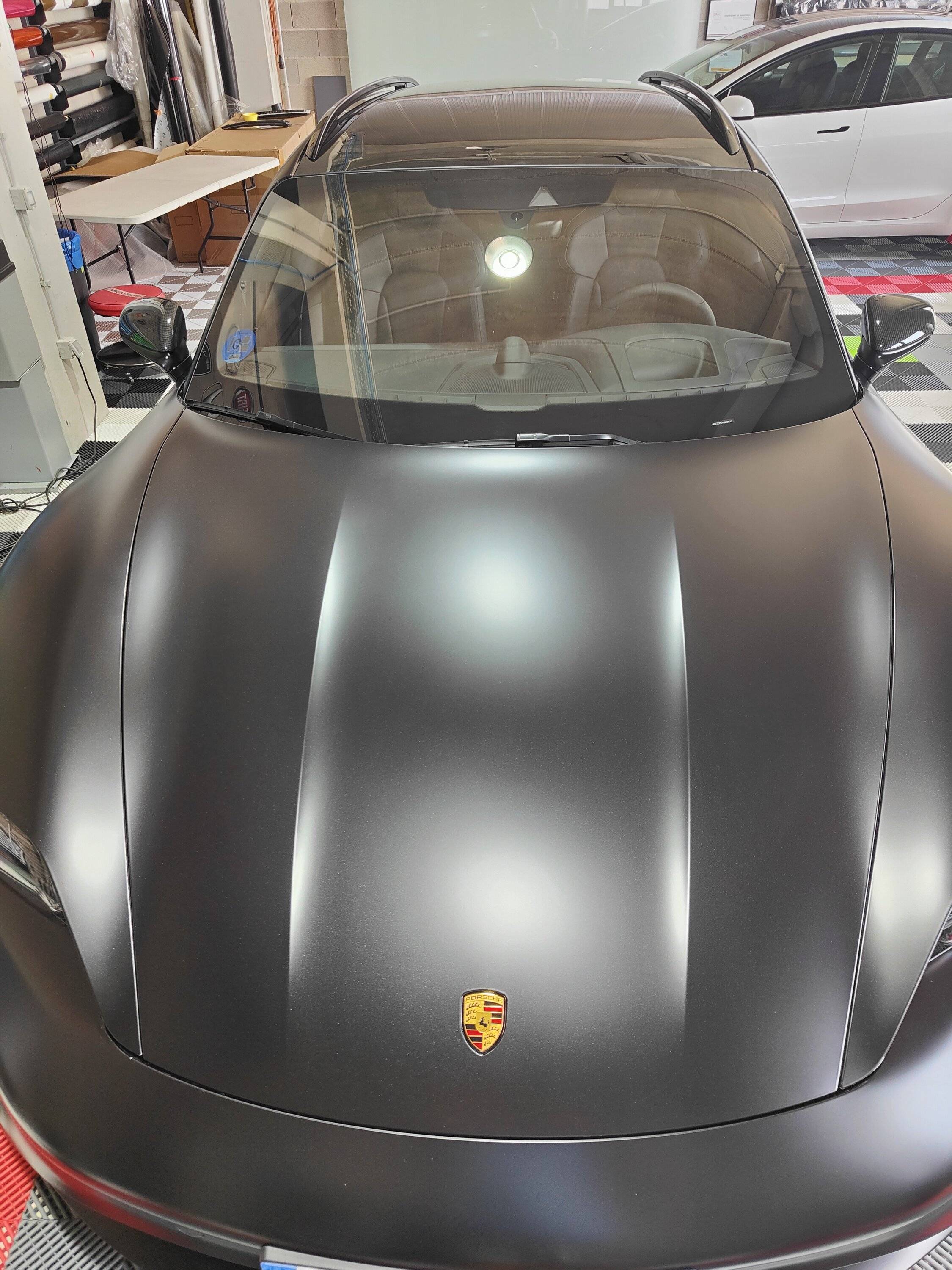 Porsche Taycan MY23 CT4S in satin and carbon fiber, need help with rim protector and ideas for garage floor IMG20230721152117.JPG