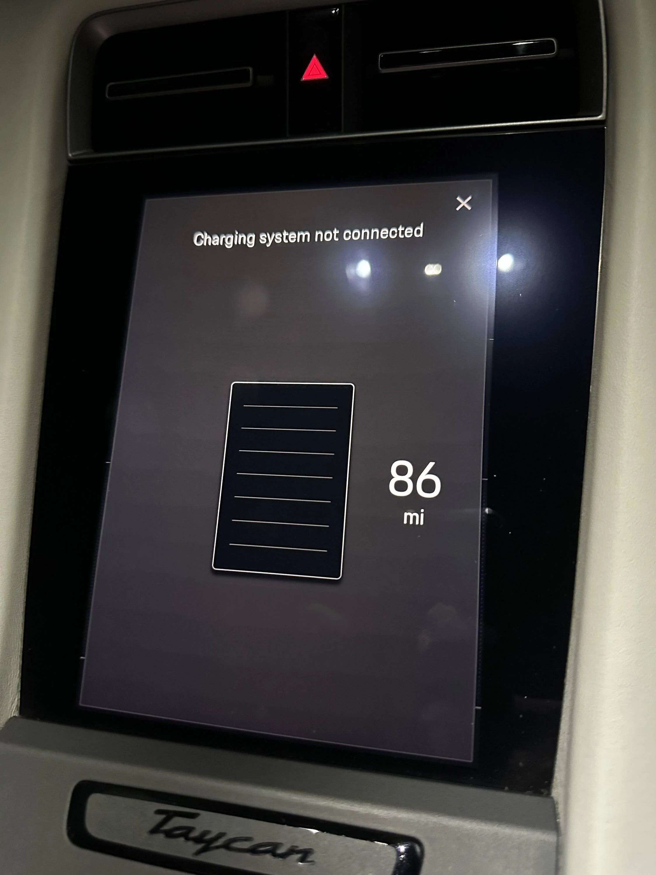 Porsche Taycan Error message charging system not connected IMG_4182