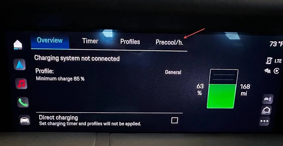 Porsche Taycan September OTA Update Coming Pre-cool #1