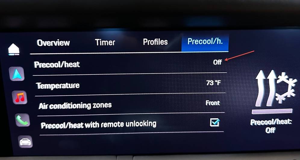 Porsche Taycan September OTA Update Coming Pre-Cool #2