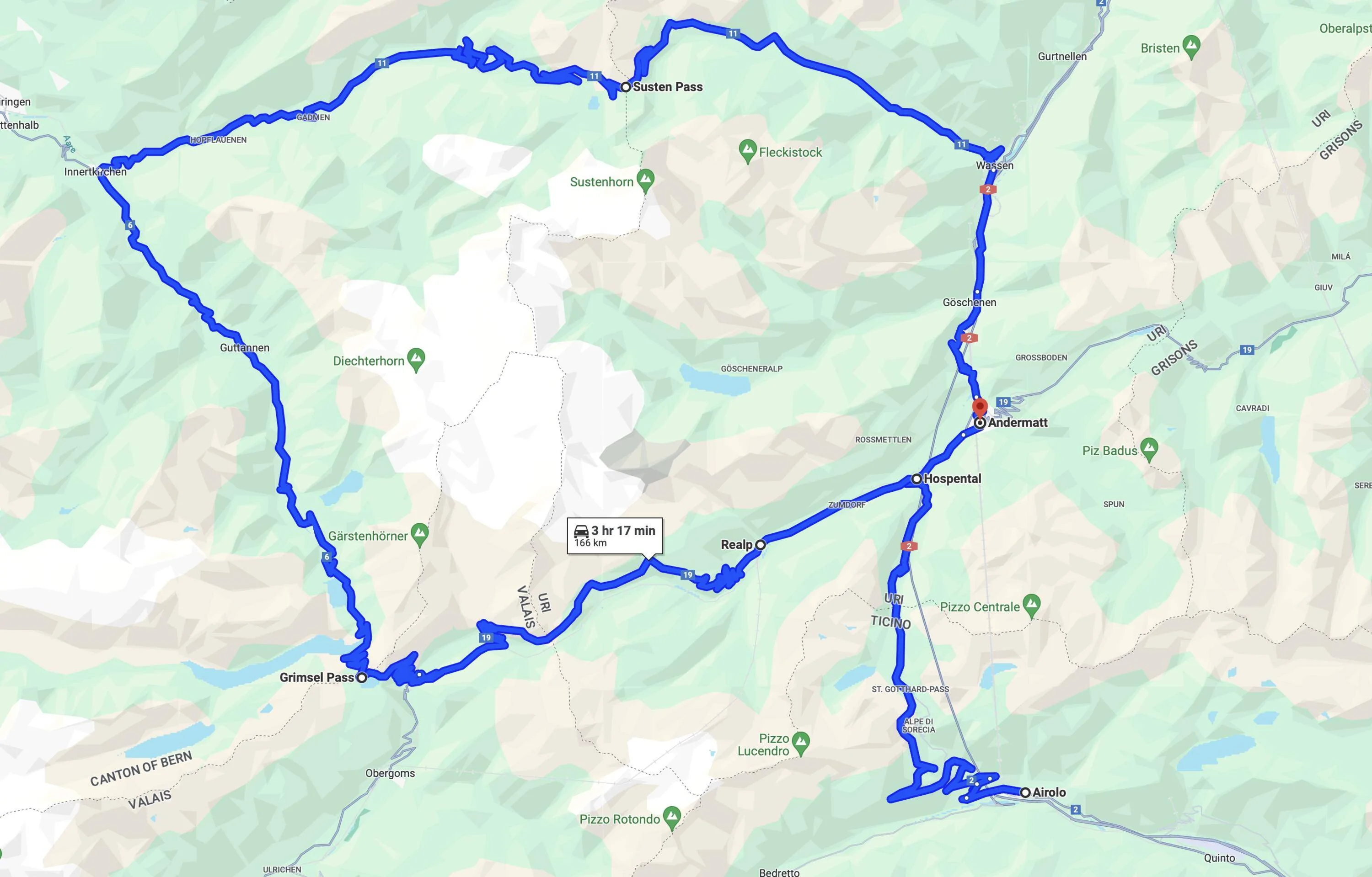 Porsche Taycan Taycan to Switzerland & Austria Map 6