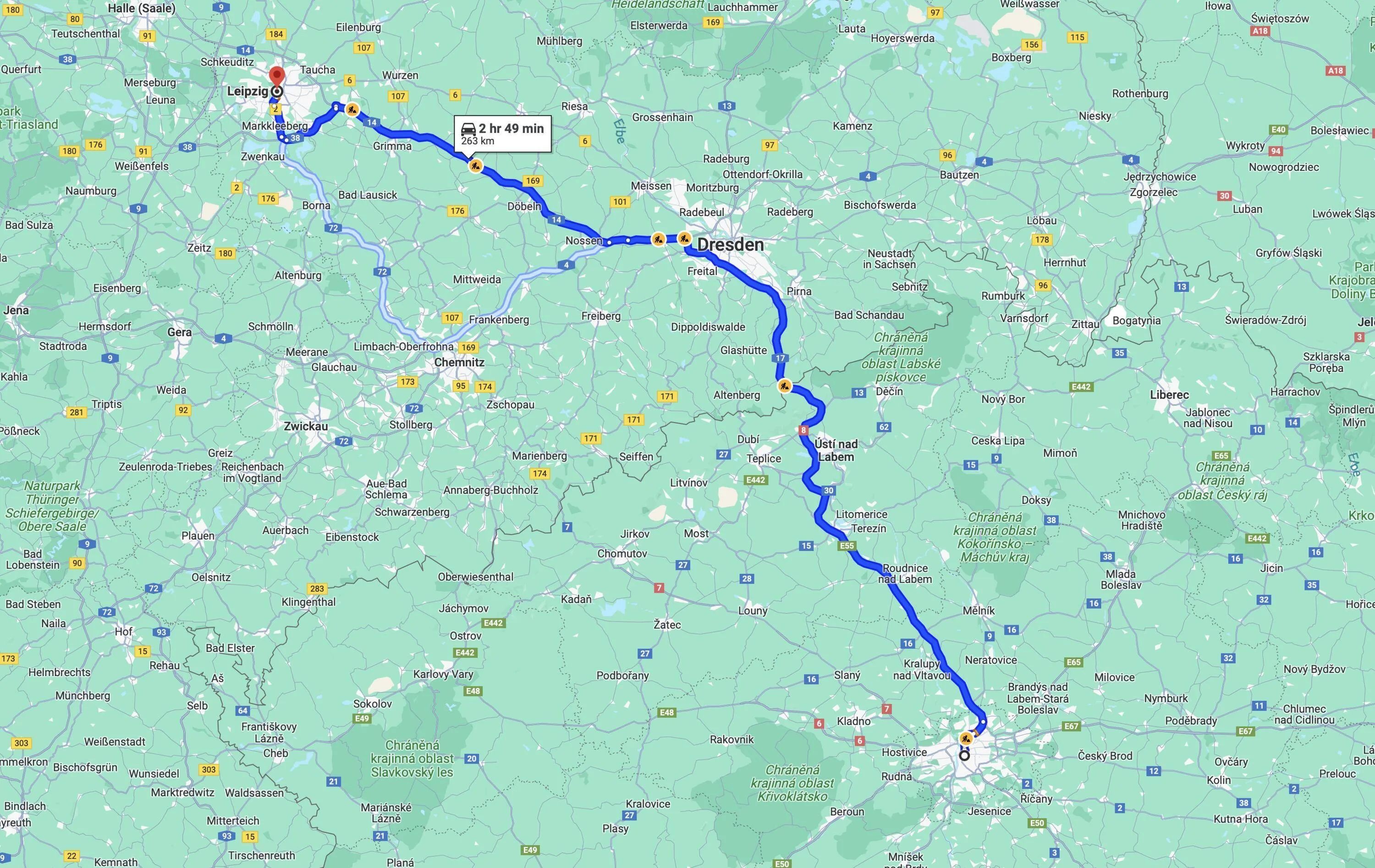 Porsche Taycan Taycan to Switzerland & Austria Map 13