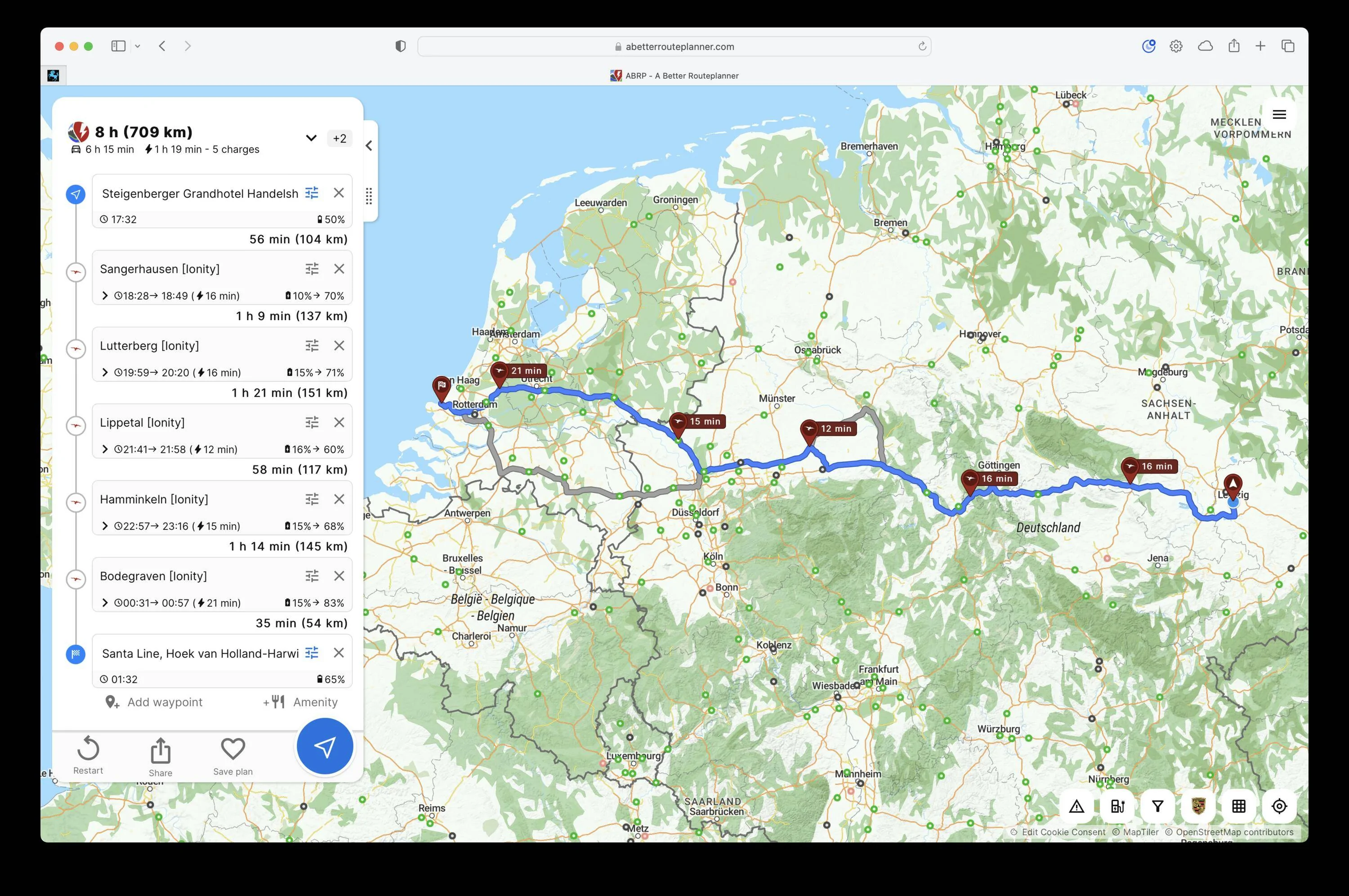 Porsche Taycan Taycan to Switzerland & Austria Screenshot 2023-09-14 at 17.32.50