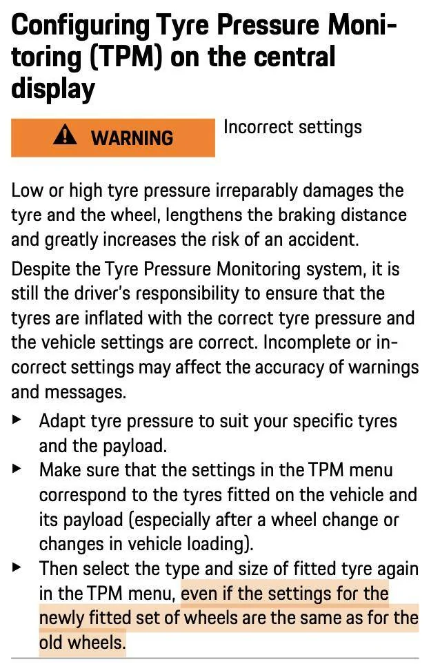 Porsche Taycan Tyre pressure Warning 1695198280911