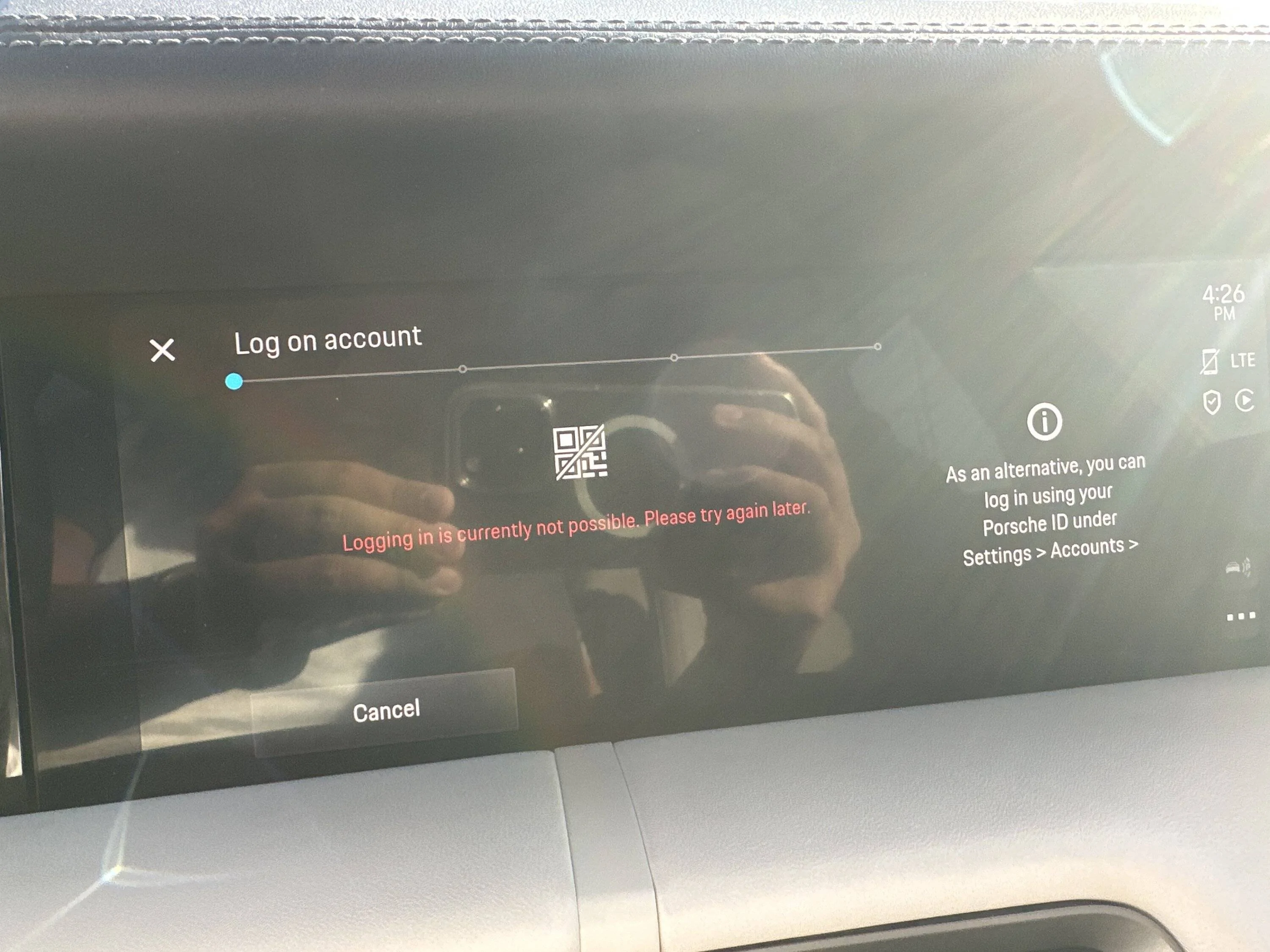 Porsche Taycan Taycan not connected online for few days imag