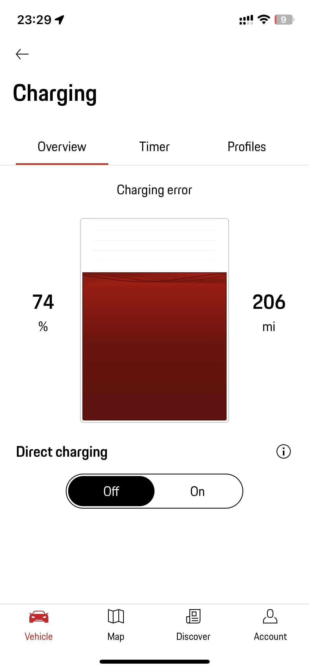 Porsche Taycan Charging error while on schedule IMG_2361