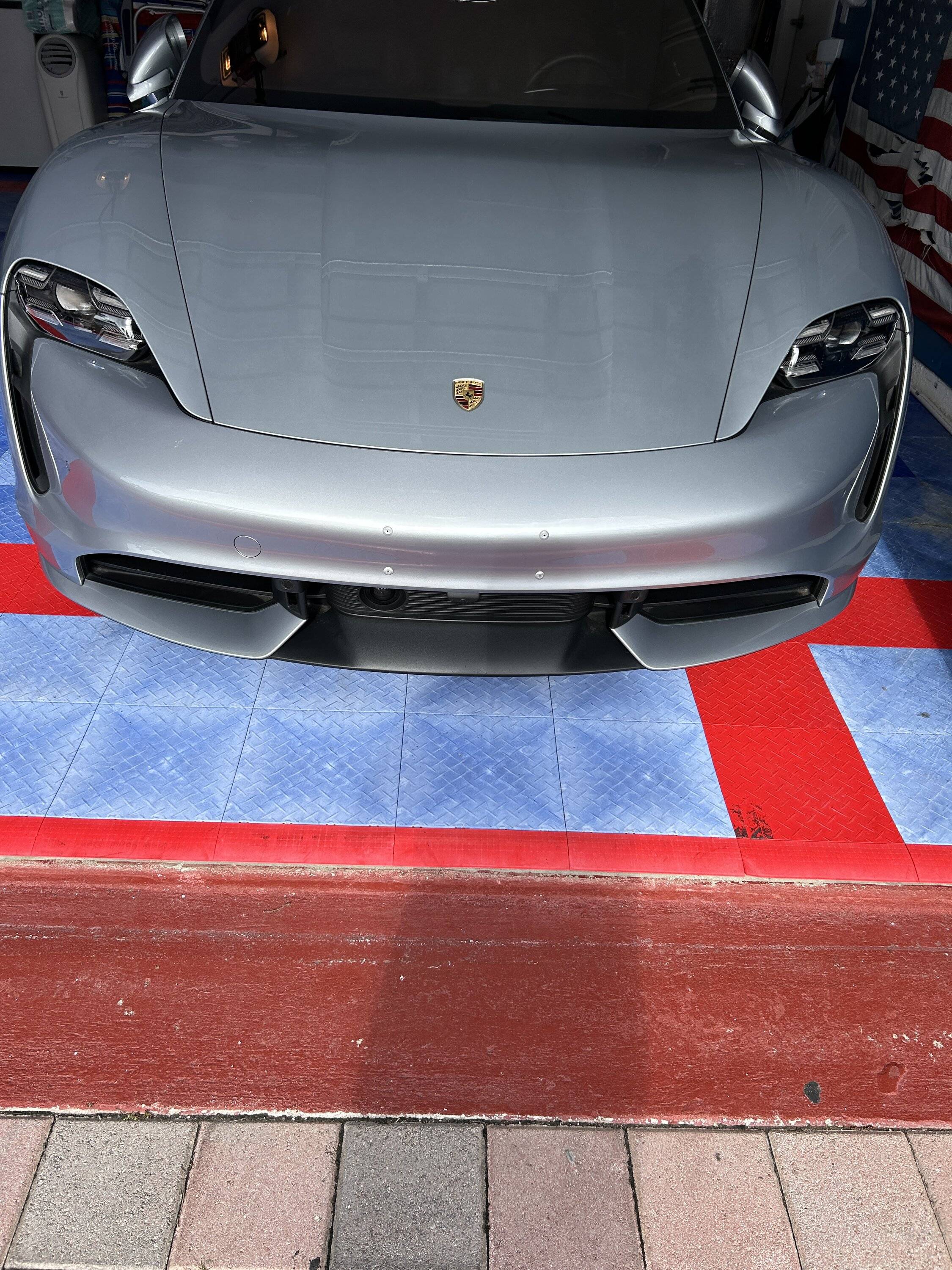 Porsche Taycan Front License Plate Holes IMG_0833